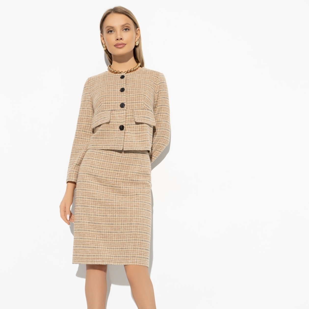 Костюм с юбкой Не вижу препятствий (2 в 1). Состав: 50% хлопок, 50% полиэстер