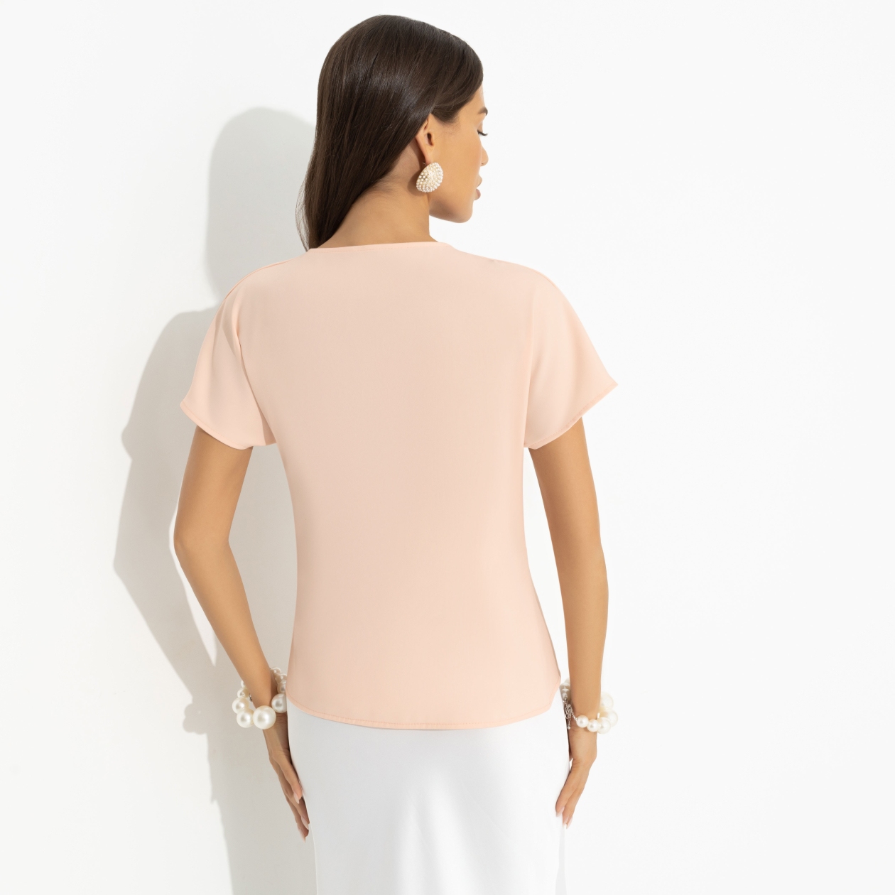 Блуза Откройся желаниям (оранжевая). Состав: 72% п/э, 22% вискоза, 6% спандекс