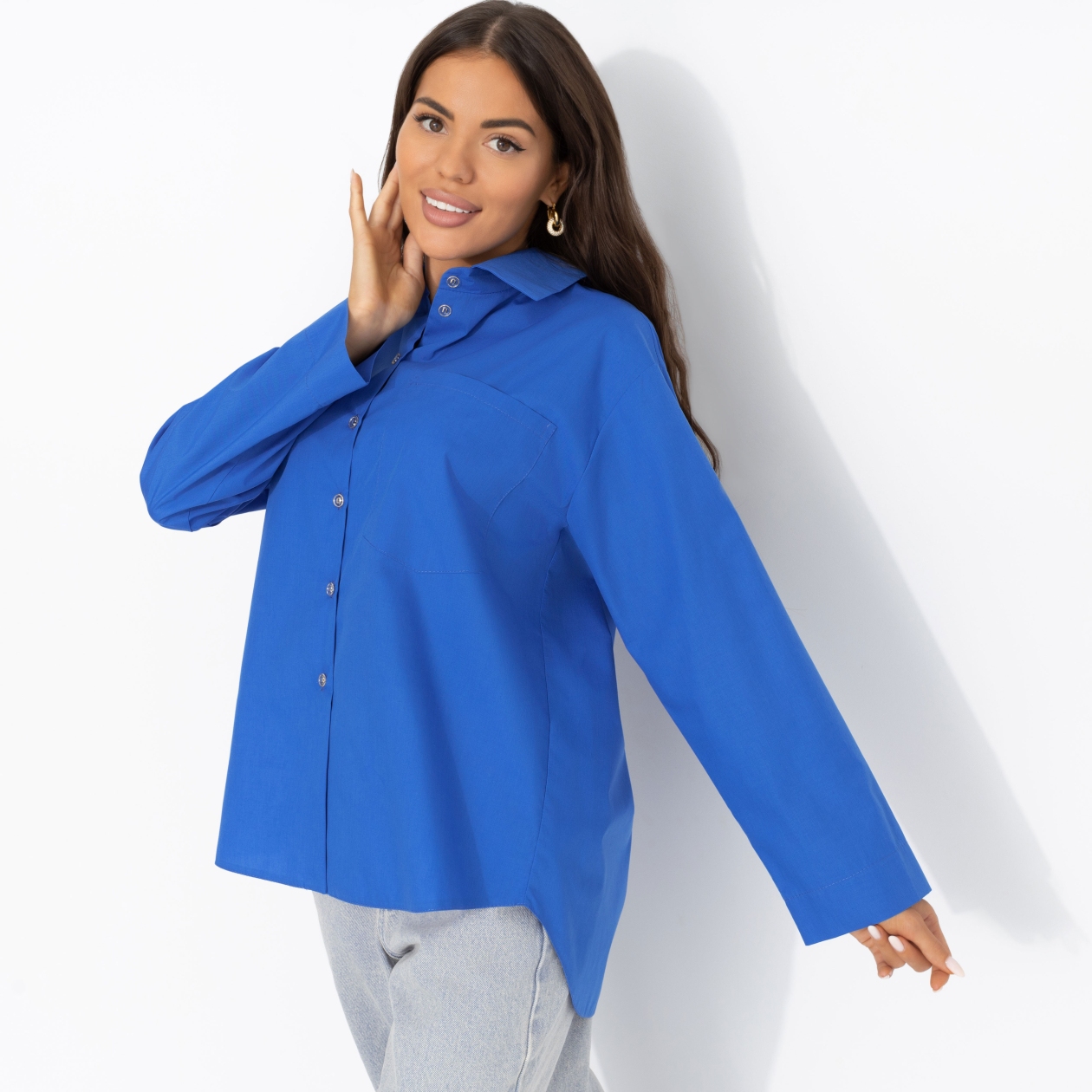 Создала себя сама (синяя). Состав: 65% п/э, 30% вискоза, 5% эластан