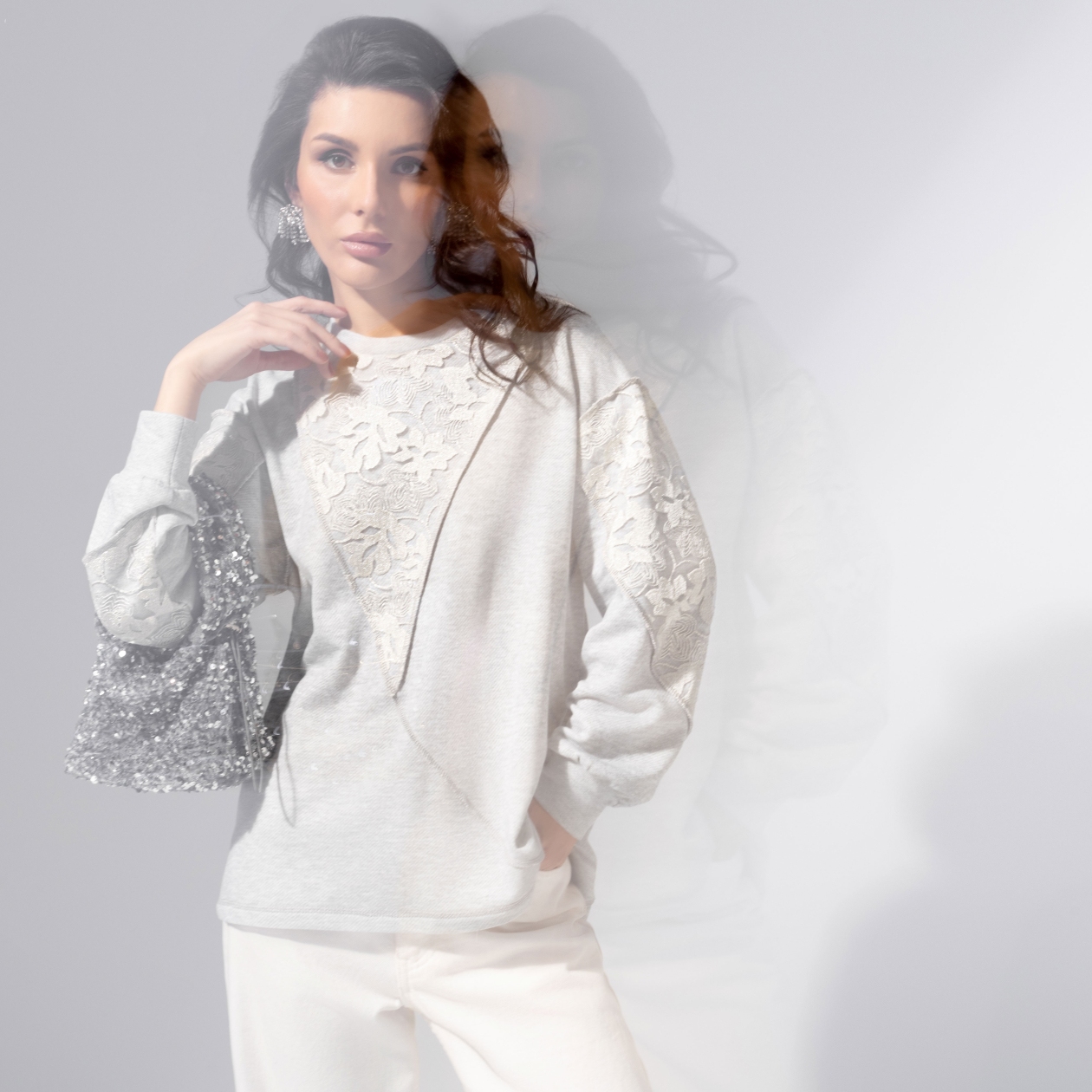 Границы нежности (серый). Состав: 50% хлопок, 45% п/э, 4% спандекс, 1% метал. нить