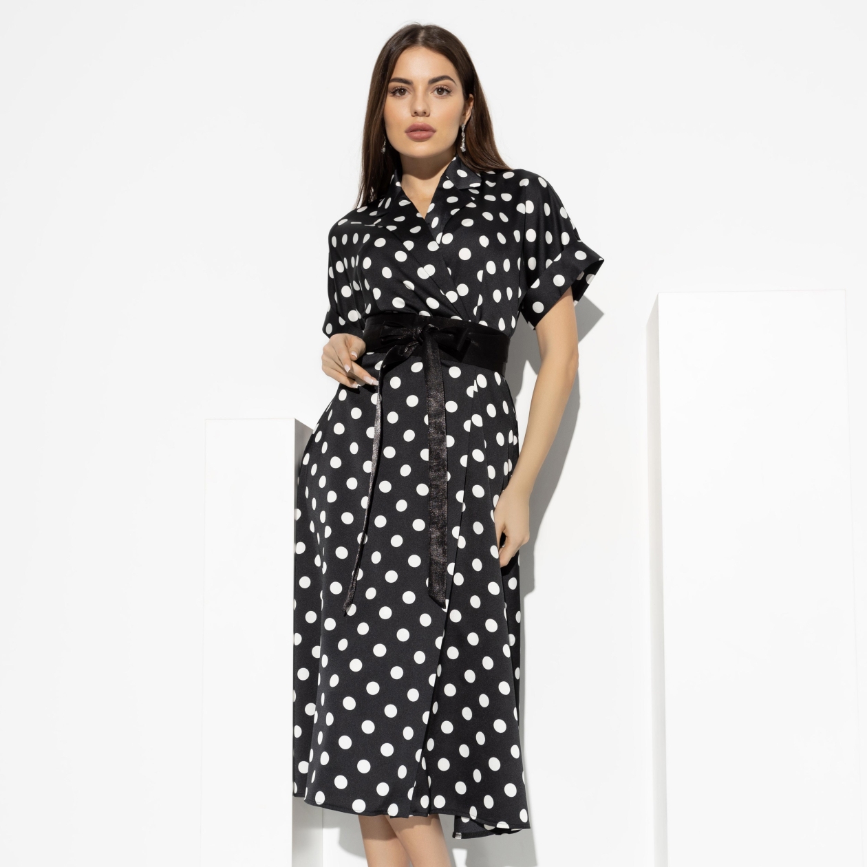 Платье Украшение леди (black elegant, с поясом). Состав: 100% п/э