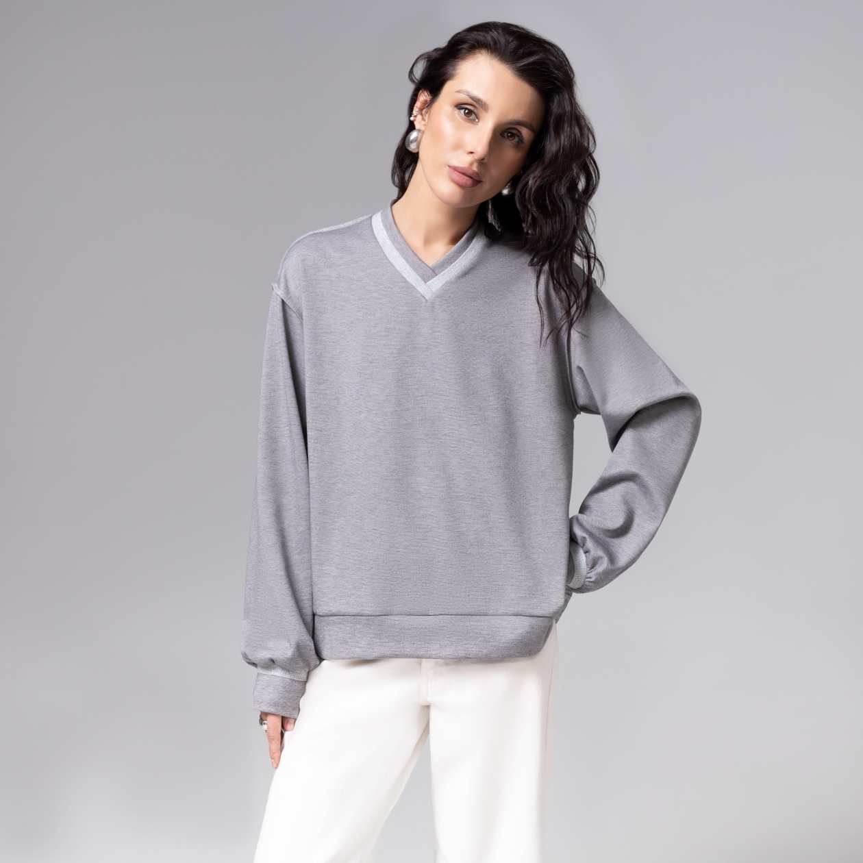 Успех в руках (серый). Состав: 35% вискоза, 30% п/э, 30% нейлон, 5% спандекс