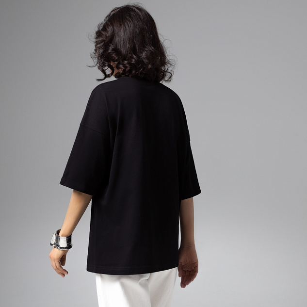 Футболка Фэшн-идеал (черная с матрешками) 