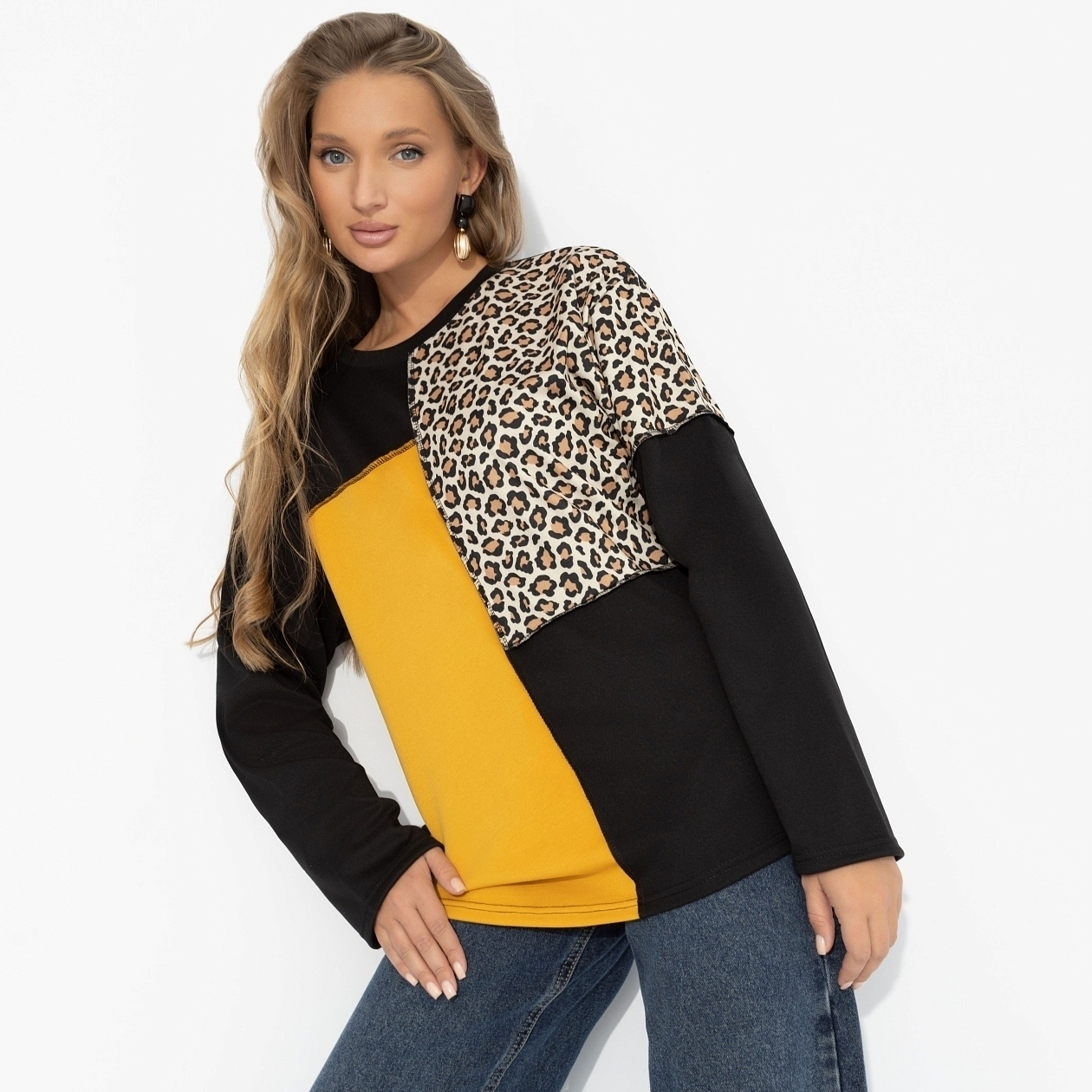 Лонгслив Идеальная гармония (фэшн). Состав: 65% п/э, 30% вискоза, 5% стрейч