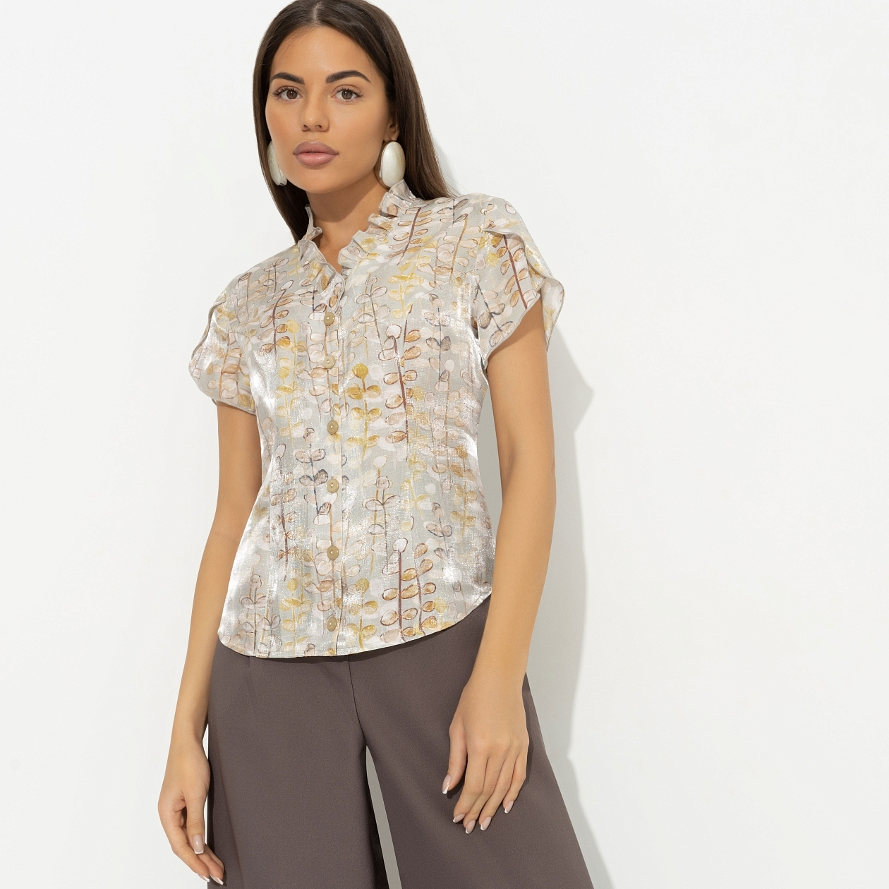 Блуза Лёгкий шик, тяжёлый эффект. Состав: 97% вискоза, 3% нейлон