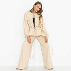 Брючный костюм Серьезная леди (2 в 1, пудра). Состав: 95% п/э, 5% эластан