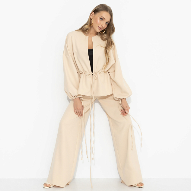 Брючный костюм Серьезная леди (2 в 1, пудра) 