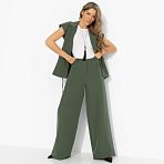 Брюки Легкой походкой (хаки). Состав: 60% полиэстер, 37% вискоза, 3% спандекс