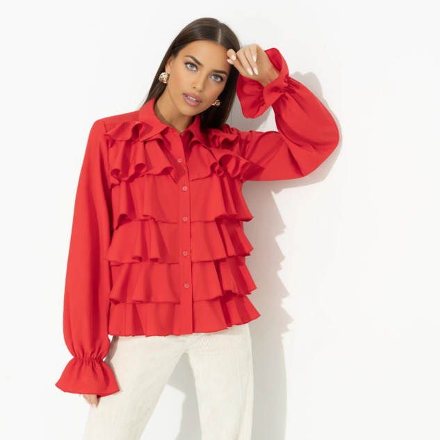 Блуза Гипнотический стиль (красная) 