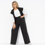 Брюки Легкой походкой (black). Состав: 60% п/э, 37% вискоза, 3% спандекс