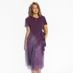 Костюм с юбкой Больше чем стиль (2 в 1, фиолетовый). Состав: 95% п/э, 5% спандекс