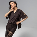 Стильное дежавю (горький шоколад). Состав: 65% п/э, 30% вискоза, 5% спандекс