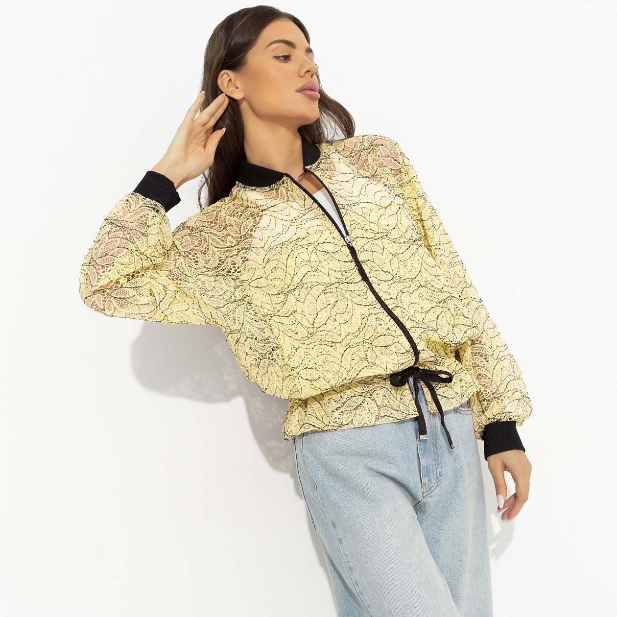 Бомбер Эпичный шик (стайл). Состав: 95% полиэстер, 5% спандекс