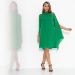 Платье Стильная эйфория (зелёное). Состав: 100% п/э