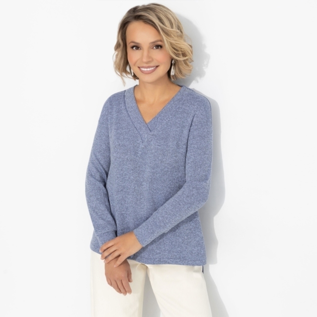 Лонгслив Мелодия цвета (голубой) 