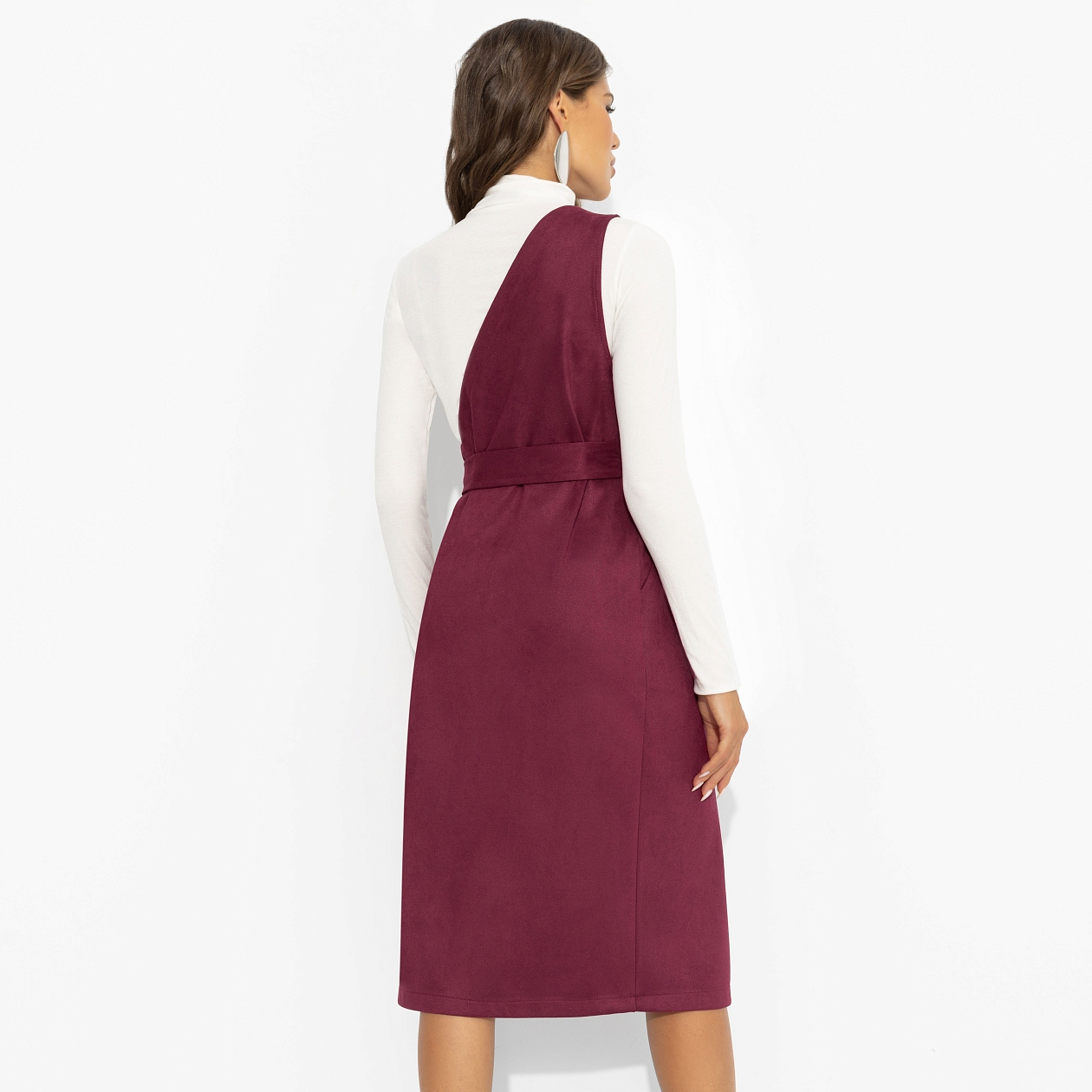 Сарафан Селфи-мания (бордо). Состав: 95% п/э, 5% спандекс