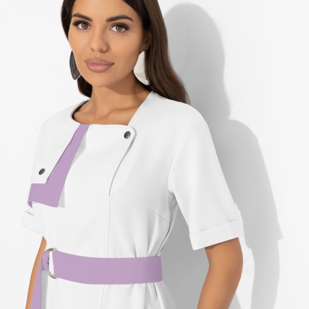 Платье Я онлайн (white new, с поясом) 