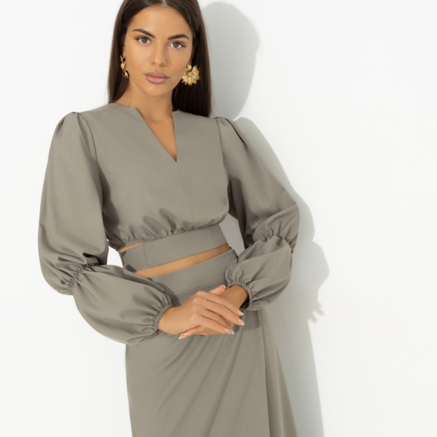 Комплект с юбкой Когда хочешь вау-эффекта (зеленый) 