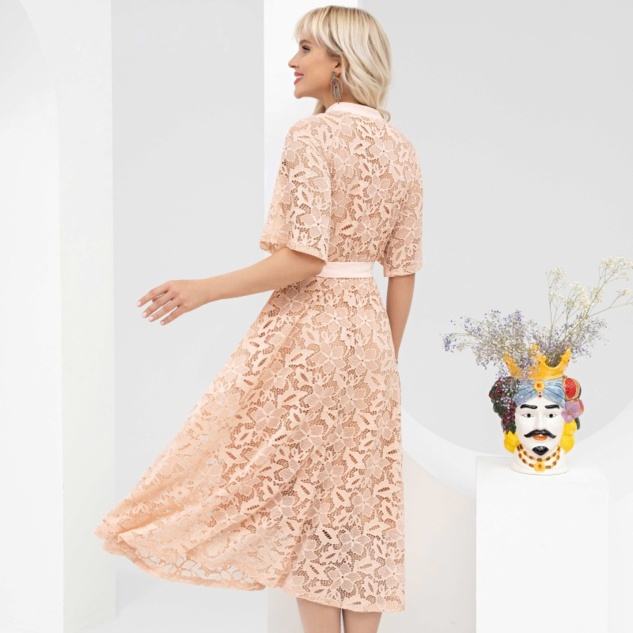 Платье Моя итальянская история (нежность, с поясом) 