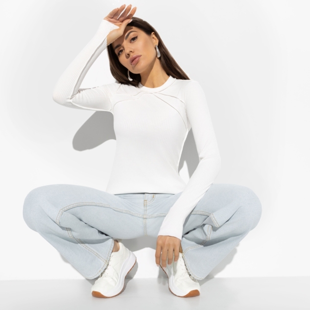 Лонгслив двусторонний Роковое признание (вайт) 