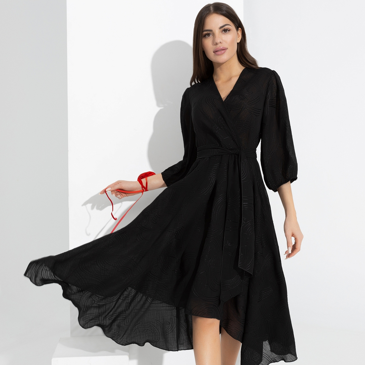 Платье Новая романтика (с поясом). Состав: 70% п/э, 30% хлопок