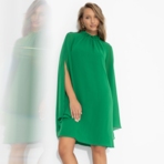 Платье Стильная эйфория (зелёное). Состав: 100% п/э