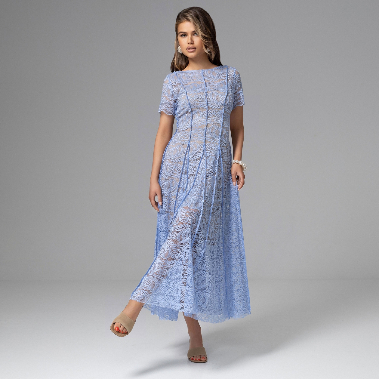 Платье Сфотай меня немедленно (нежное). Состав: 98% п/э, 2% спандекс