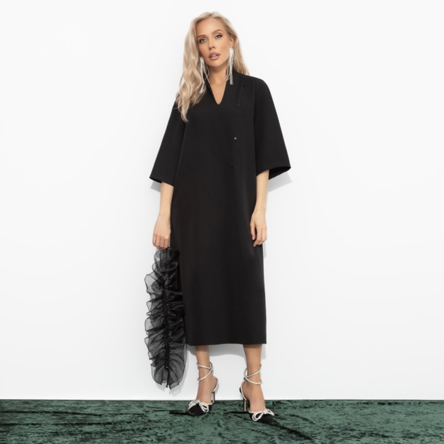 Платье Сияние глянца (чёрное) 