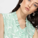 Блуза Повышенное внимание (грин). Состав: 100% вискоза