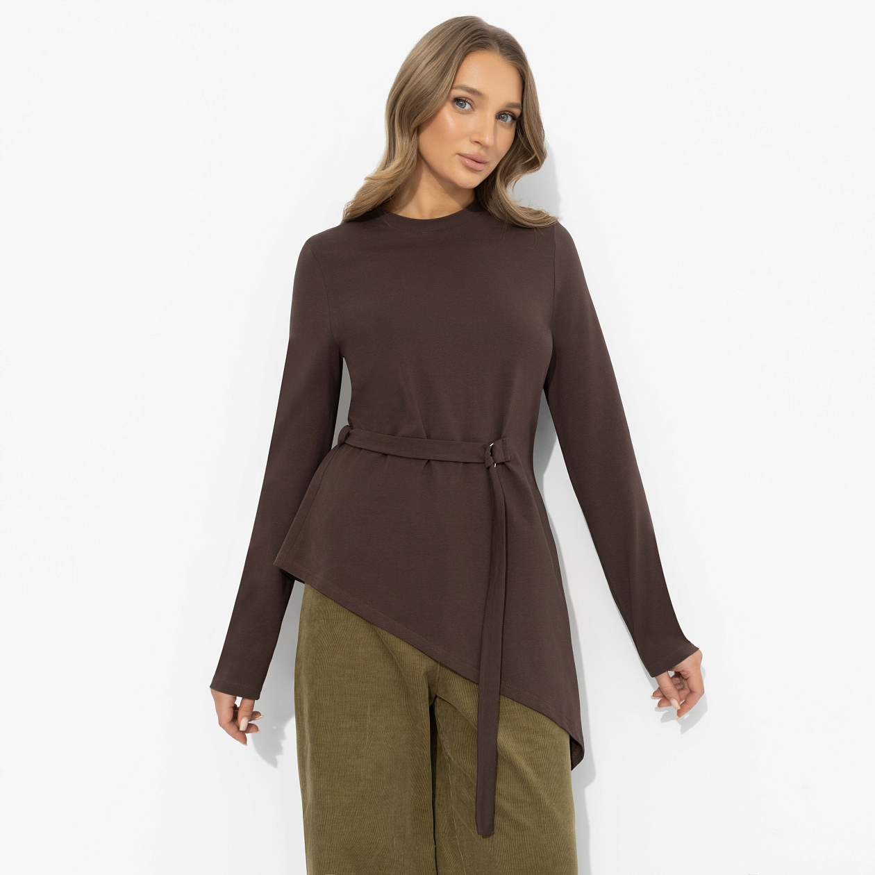 Лонгслив Внутри – вулкан. Состав: 95% хлопок, 5% лайкра