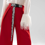 Брюки Lifestyle (рэд, с поясом). Состав: 60% полиэстер, 37% вискоза, 3% спандекс