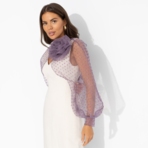 Болеро Деловой взгляд (сиреневое, с брошкой). Состав: 100% полиэстер