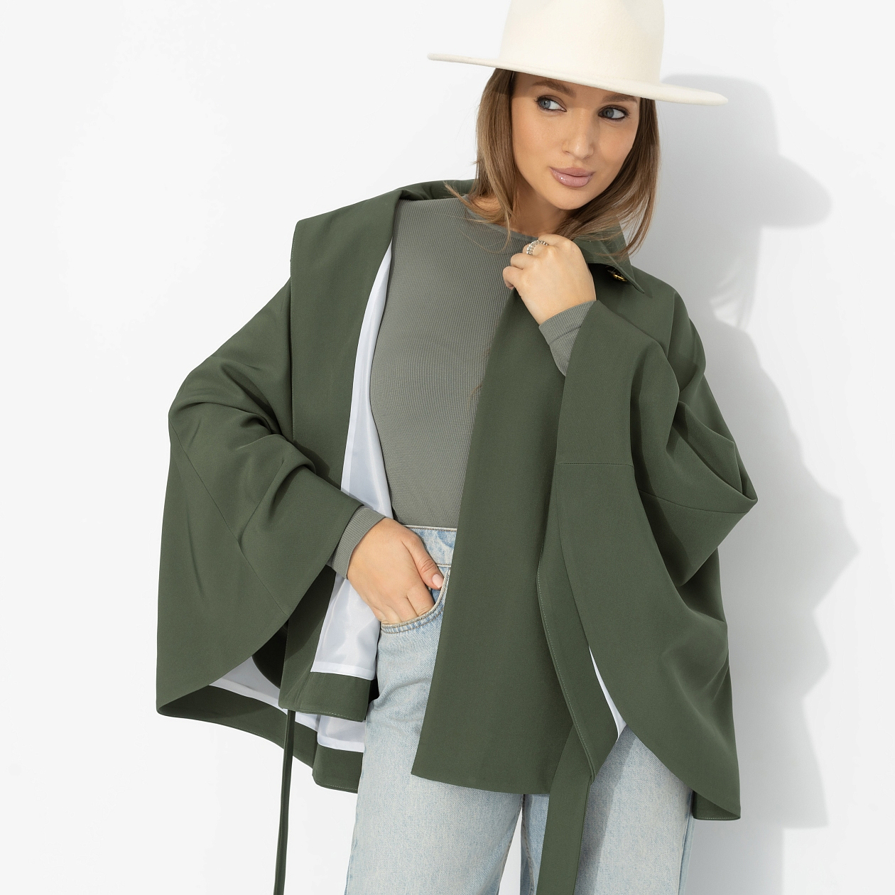 Дикое притяжение (с поясом, хаки). Состав: 95% полиэстер, 5% эластан