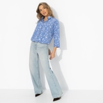 Блуза Твой личный тренд (небесная). Состав: 95% п/э, 5% эластан