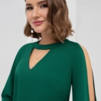 Платье Новые стандарты красоты (изумруд). Состав: 65% п/э, 30% вискоза, 5% эластан