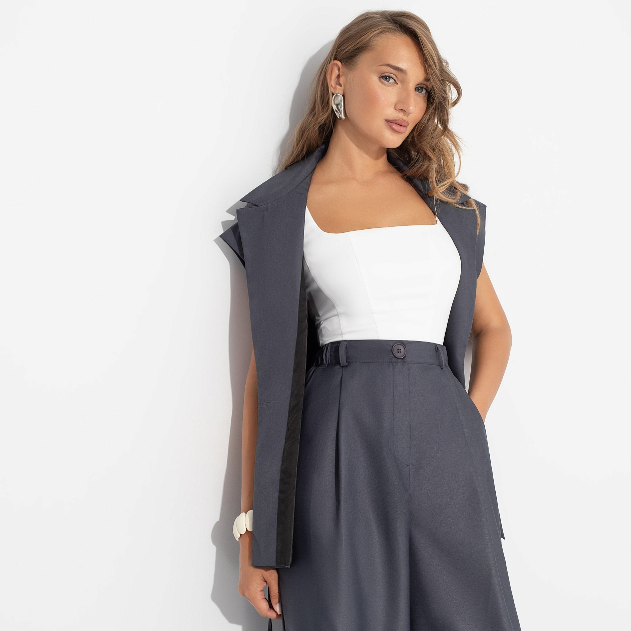 Слишком модно (серый). Состав: 85% п/э, 15% вискоза