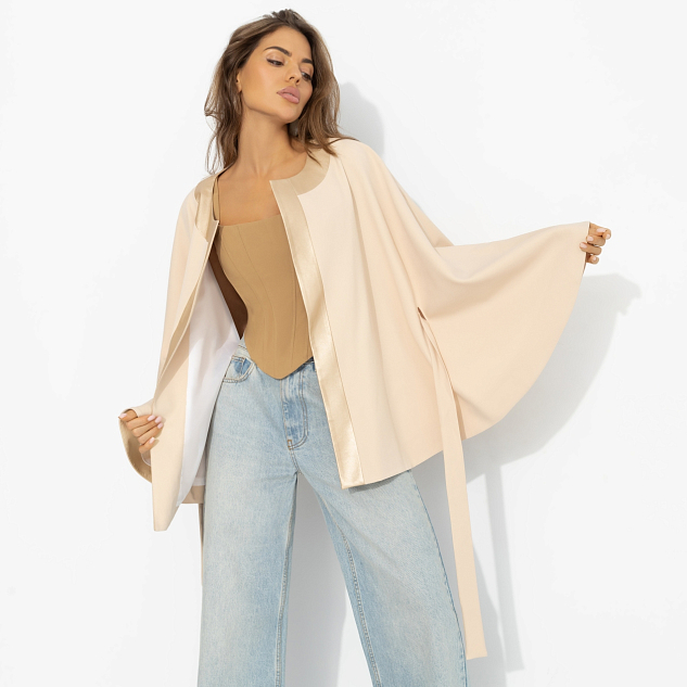 Жакет Яркий эффект (с поясом) 