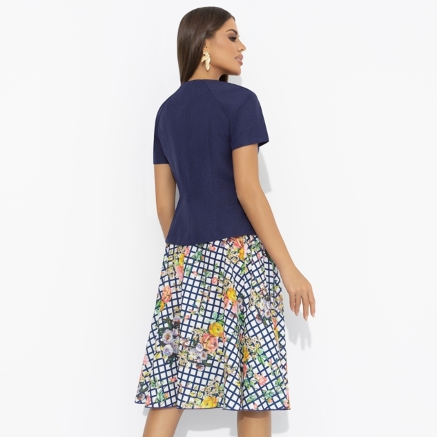 Костюм с юбкой Радую себя (2 в 1, синяя мечта) 