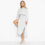 Платье-рубашка В самое сердце (круиз). Состав: 65% п/э, 30% вискоза, 5% эластан