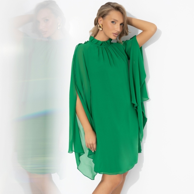 Платье Стильная эйфория (зелёное) 