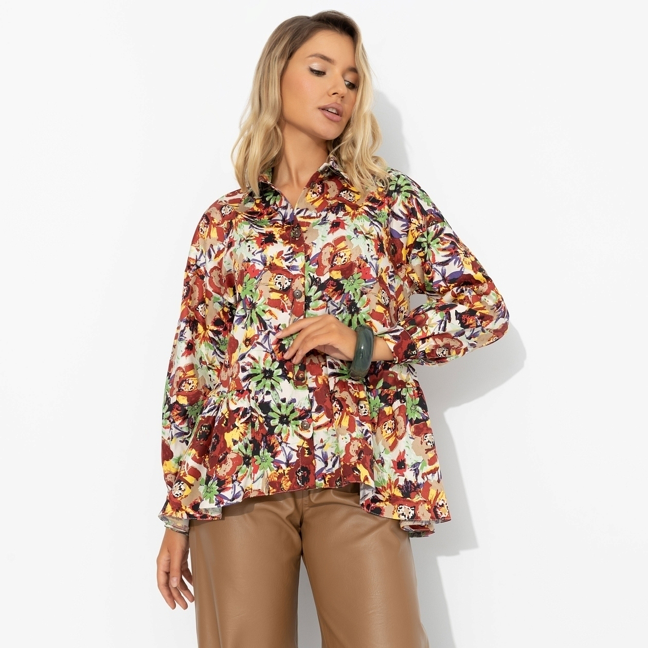 Эстетика во всем (цветочная). Состав: 65% хлопок, 30% п/э, 5% лайкра