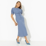 Платье Прямое попадание (голубое). Состав: 100% полиэстер