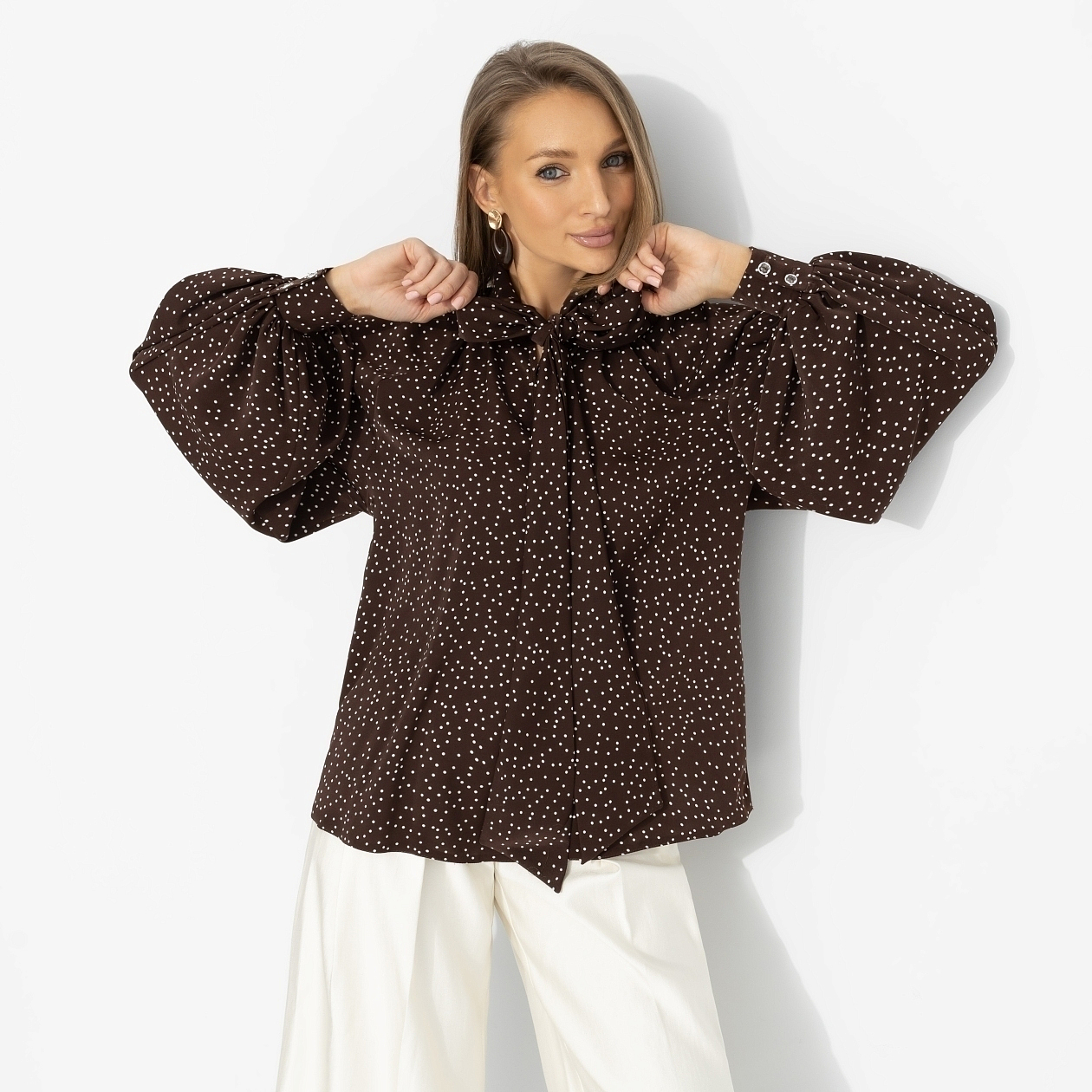 Блуза Привлекаю удачу (элегантная). Состав: 95% полиэстер, 5% эластан