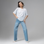 Футболка Буду тебе сниться (голубой меланж). Состав: 65% п/э, 30% вискоза, 5% спандекс