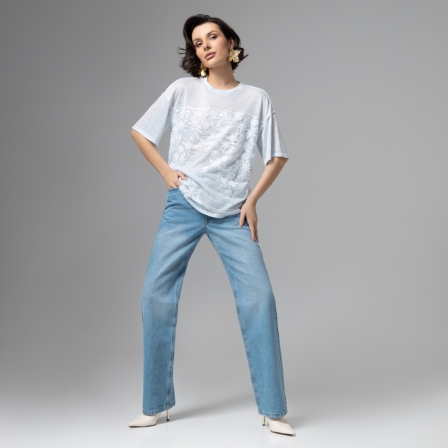 Футболка Буду тебе сниться (голубой меланж) 