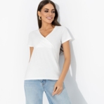 Футболка Женственность без границ (white). Состав: 65% п/э, 30% вискоза, 5% спандекс