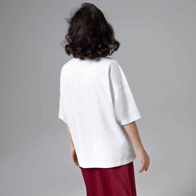 Футболка Фэшн-идеал (белая с матрешками) 