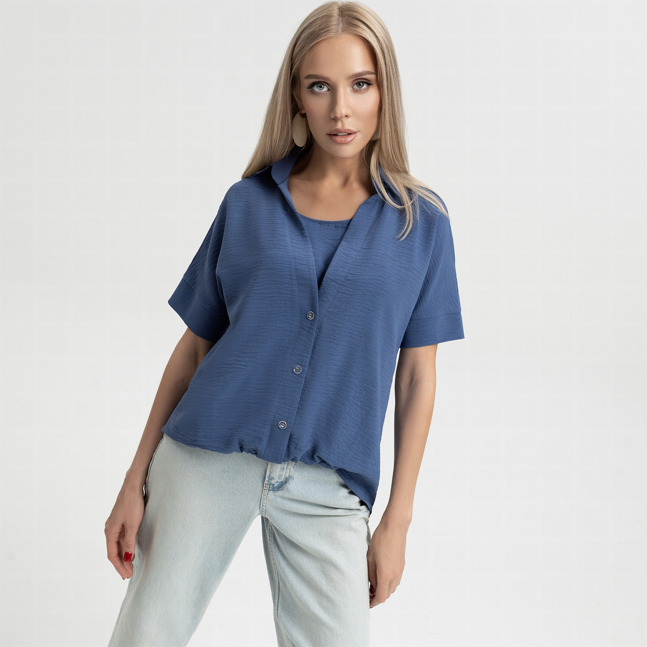 Блуза Роскошь быть собой (лунный свет). Состав: 95% п/э, 5% эластан