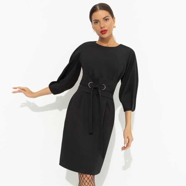 Платье Интересный подход (черный) 