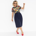 Комплект с юбкой Молодая и привлекательная (2 в 1, floral). Состав: 95% п/а, 5% эластан